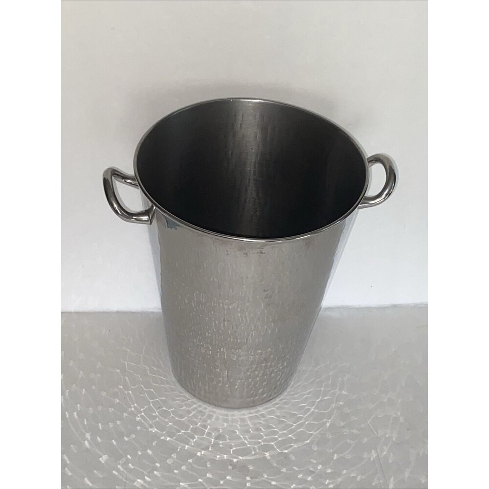 Modern Hammered Aluminum Flower Vase 8.5" Tall Branded - Picture 2 of 11